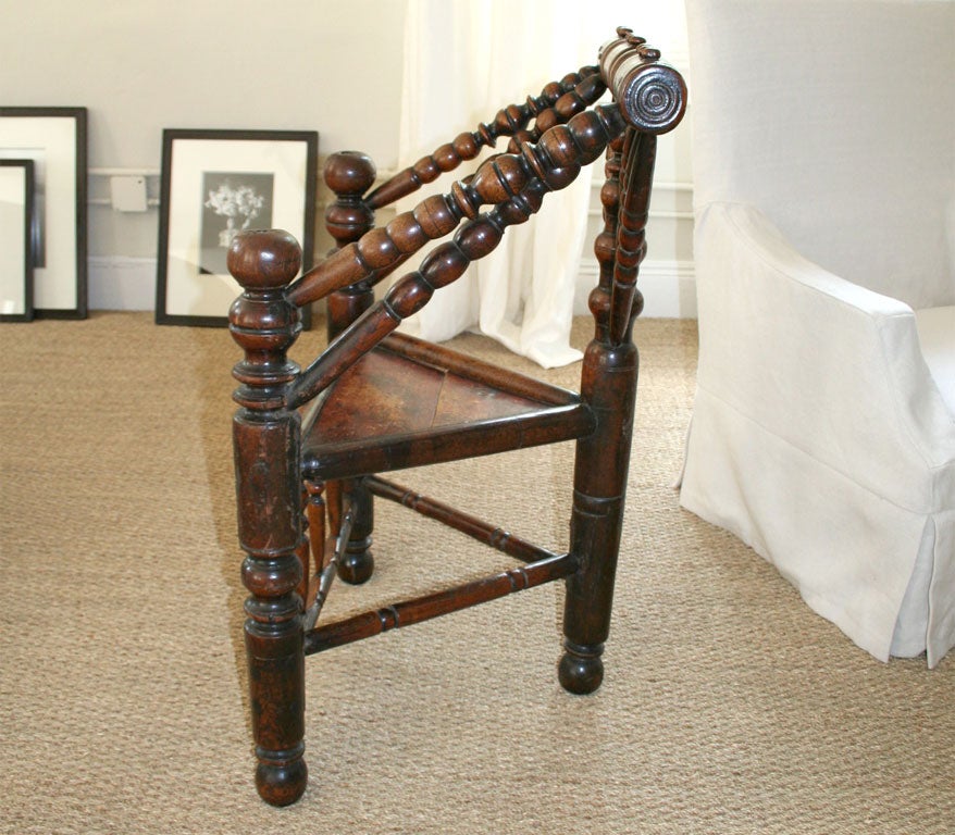 18th Century and Earlier 17th C. English Oak Chair