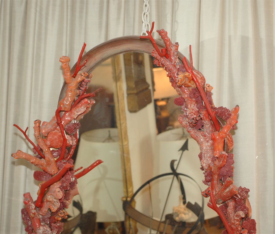 Ron Morgan Coral Mirror In Good Condition In San Francisco, CA
