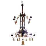 Vintage Unusual Wooden Chandelier