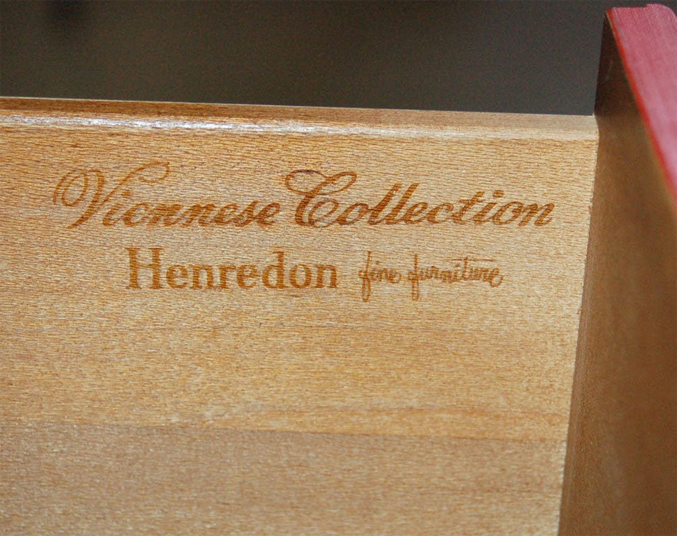Painted Dorothy Draper Viennese Collection Red Chest