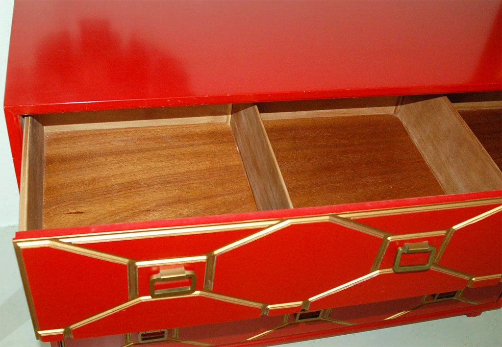 Mid-20th Century Dorothy Draper Viennese Collection Red Chest