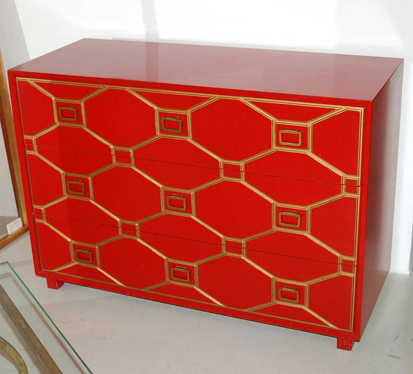 Dorothy Draper Viennese Collection Red Chest 3