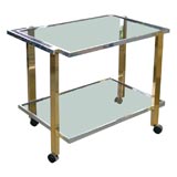 Polished Aluminum Bar Cart  att. Willy Rizzo