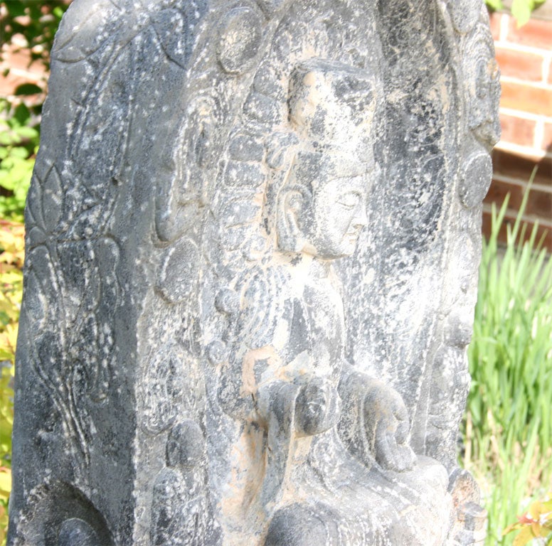 Double Sided Carved Limestone Stele 2