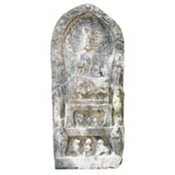 Double Sided Carved Limestone Stele