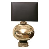 Mercury Glass Lamp with Custom Black Shade