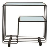 Wrought Iron Three Tiered Magazine Table