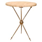Italian Nickel Silver Ball and Arrow Tripod End Table SALE 30%