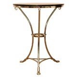 Classical Round Nickel Silver Side Table