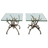 Pair of Brutalist End Tables