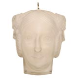 Signed Sabino Frosted Glass Head