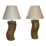 Pair of Solomonic Column Lamps Pair of Solomonic Column Lamps
