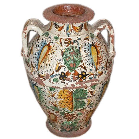 Italian Majolica Olive Oil Storage Jar