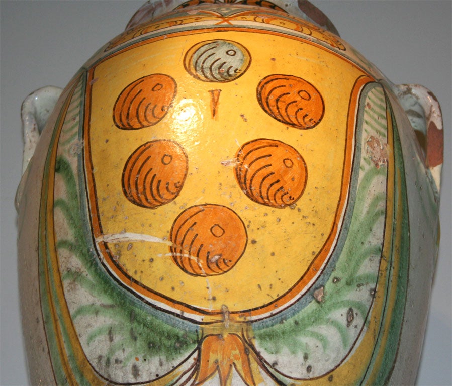 Italian Majolica Olive Oil Storage Jar 2