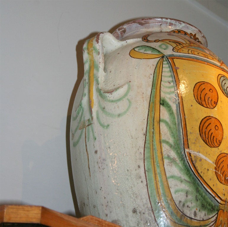 Italian Majolica Olive Oil Storage Jar 3