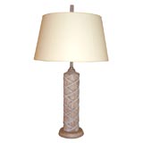 1940'S WHITE WASHED TABLE LAMP