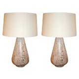 Pair of Glazed Ceramic Lamps