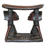 Antique Luba Tribe Neck Rest from Zaire