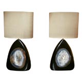 "Ágata" Table Lamp with Agate by Simone Figueiredo