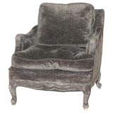 Fully Upholstered Velvet Club Chair