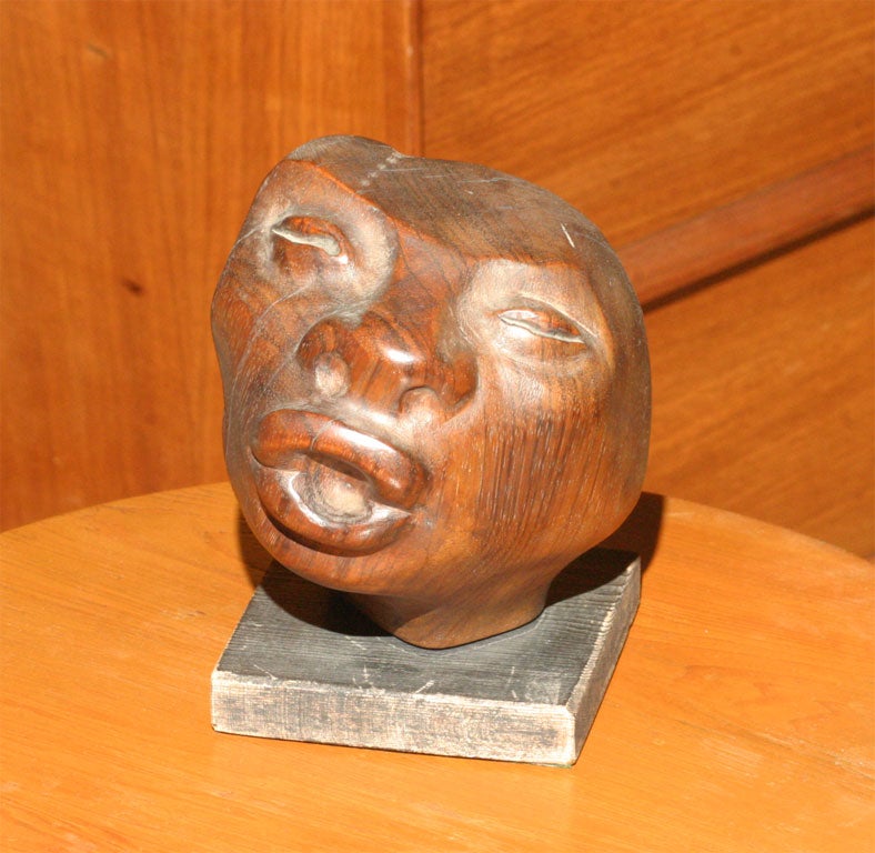 Carved Wooden Bust
