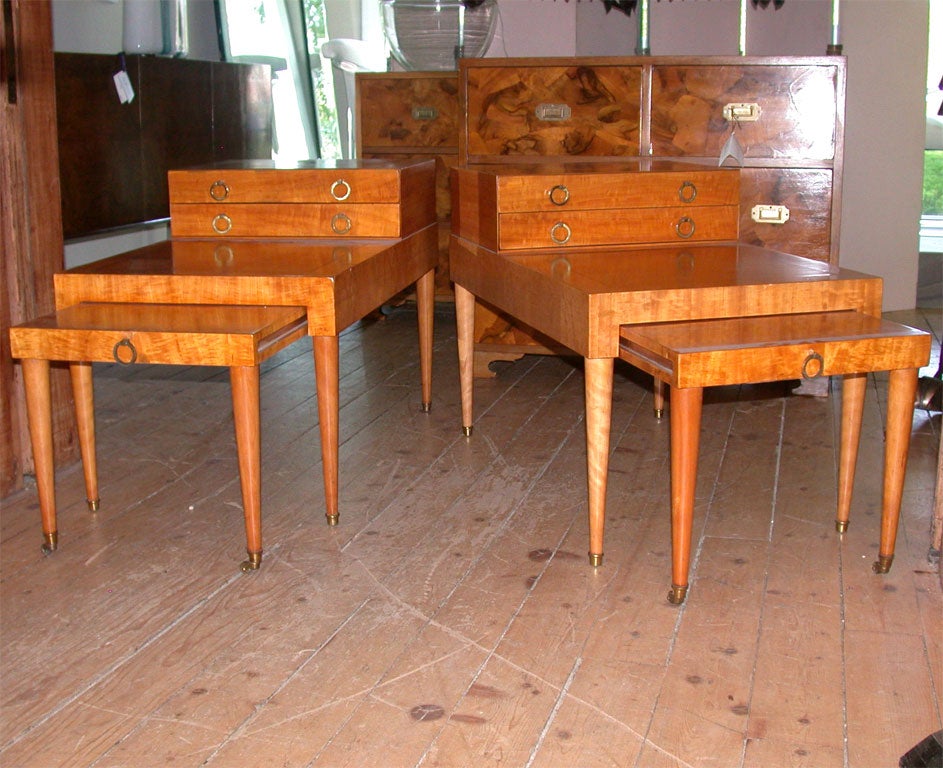 Pair of Slide Front Stair Step Tables