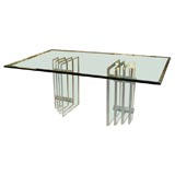 Lucite & Chrome Dining Table