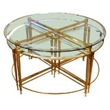 Italian Cocktail Table with Four Nesting Side Tables