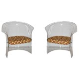Pair of Lucite Chairs in the Style of Vladimir Kagan