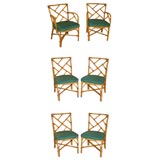 Set of 6 Rattan Dining Chairs