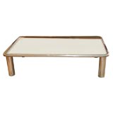 Pair of Mirrored Top Chrome Coffee Tables