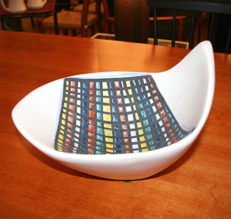 Mid-Century Modern Small Free-Form Bowl by Roger Capron