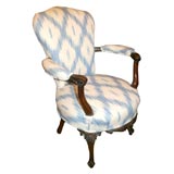 Flame Stitch American Open Arm Chair