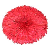 Cameroon Feathered Hat (Red)