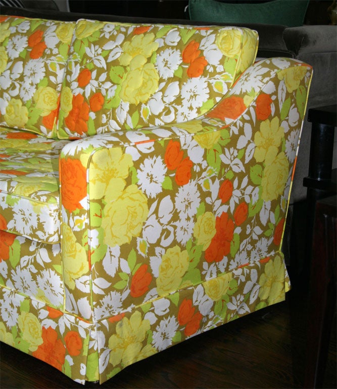 70s floral couch