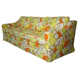 Palm Beach Sofa with Original Floral Cotton Upholstery