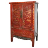 Rare Red Lacquered Cabinet