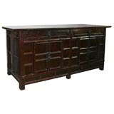A large Chinese elm wood sideboard