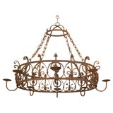 French Iron Oval Chandelier