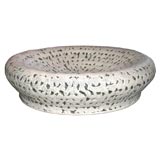 White Stoneware Platter by Peter Lane