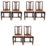 Set of Six English Chippendale Style Chairs