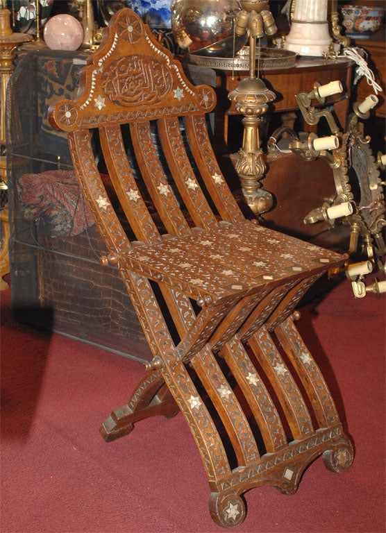 19th Century Syrian Folding Chair