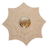BONE CONVEX SUNBURST MIRROR