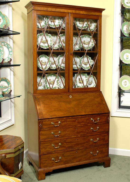 George III Period Mahogany Bureau Bookcase, c. 1790