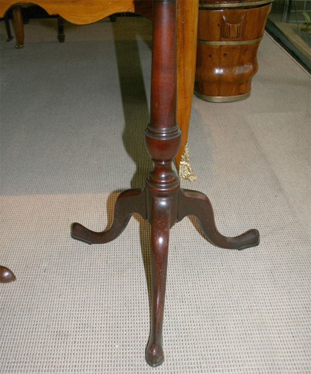 Rare Queen Ann American Mahogany Adjustable Music Stand with candle slides. possibly Rhode Island.