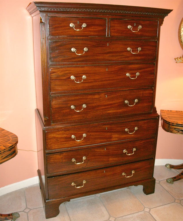 George III Mahogany Chest on Chest, 18th century