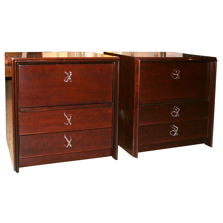 American Fall Front Nightstands by Paul Frankl for Johnson Furniture Company For Sale