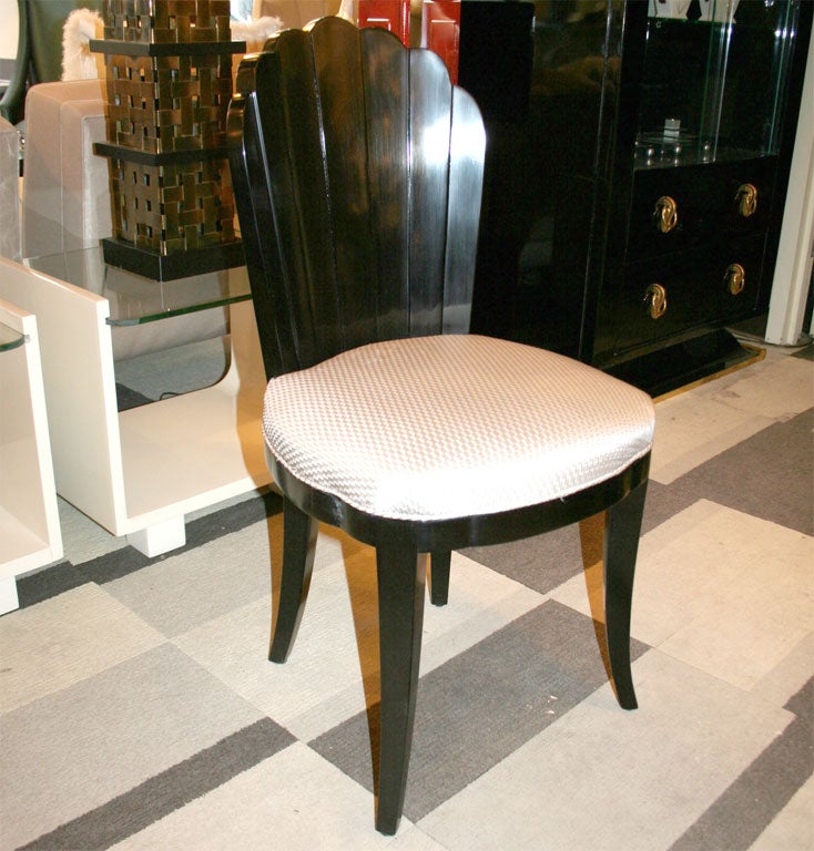 Art Deco Fan Back Vanity Chair