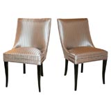 Pair of 1940's High Back Chairs
