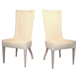 Pair of James Mont  High Back Chairs